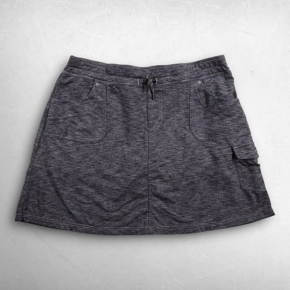 Kuhl Mova Skort Skirt Size L Dk Gray Stretch Hiking Golf Tennis Pickleball